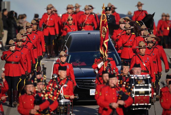 A Sea Of Red Serge As Thousands Of Officers Honour B.C. Mountie Const ...